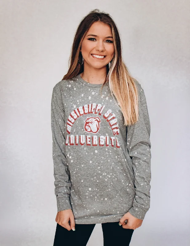 Gameday Couture MSU Make A Statement Long Sleeve Tee Cashmere Blend Cotton Blend Poly Blend Gameday Couture MSU Make A Statement Long Sleeve Tee Cashmere Blend Cotton Blend Poly Blend