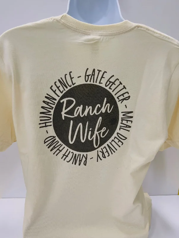 Ranch Wife Cream Tee Chenille Blend Fleece Blend Nylon Blend