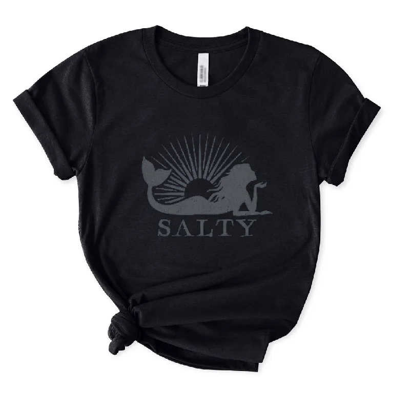 Salty Mermaid T-Shirt for Women Graphic Embroidered Appliqued