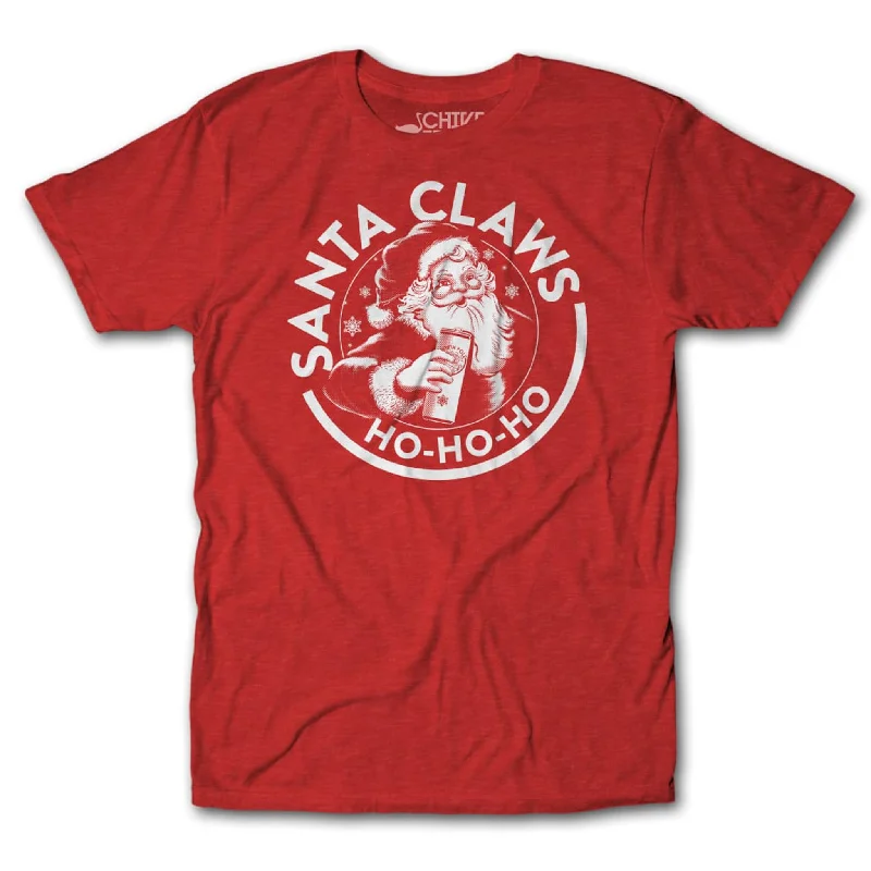 Santa Claws Tee Real Fur Shearling Chenille