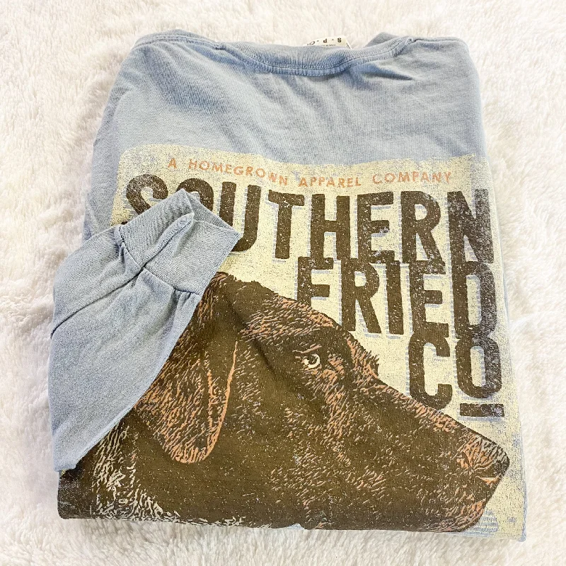 Southern Fried Cotton Bird Dog LS Tee Casual Formal Business