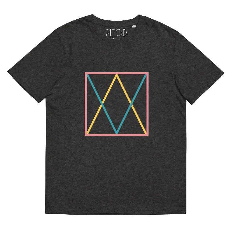 Squared Triangle T-Shirt Embroidered Appliqued Beaded