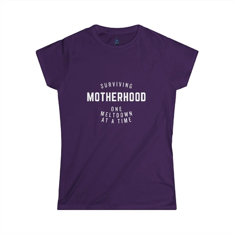 Surviving Motherhood Meltdown Women's Softstyle Tee Plaid T-Shirt Polka Dot Checkered Surviving Motherhood Meltdown Women's Softstyle Tee Plaid T-Shirt Polka Dot Checkered