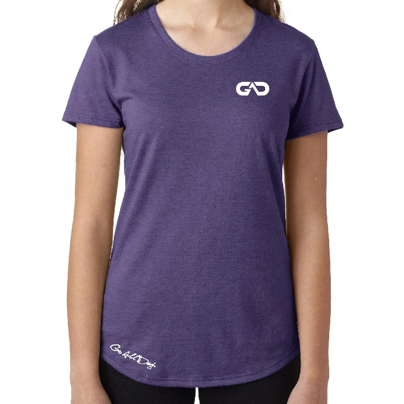 Women's GO ALL DAY Infinity Logo TriBlend Tee (Purple) Modern Contemporary Chic