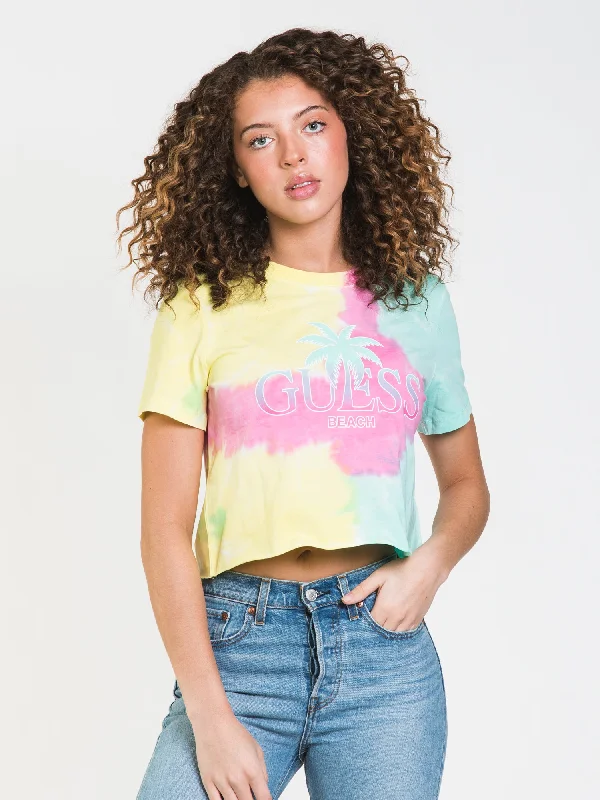 GUESS TIE DYE CROP T-SHIRT - CLEARANCE Casual Formal Business