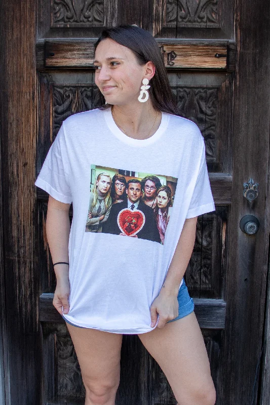 World's Best Valentine Short Sleeve Tee Silk Blend Satin Velvet