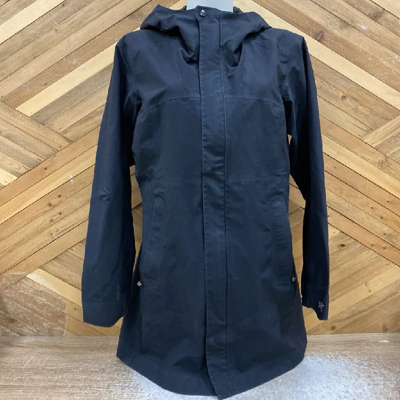 Arc'teryx - Women's Codetta Long GTX Shell Jacket - MSRP $500: Black-women-LG Stand-Up Collar Roll-Neck Collar Turtle Neck