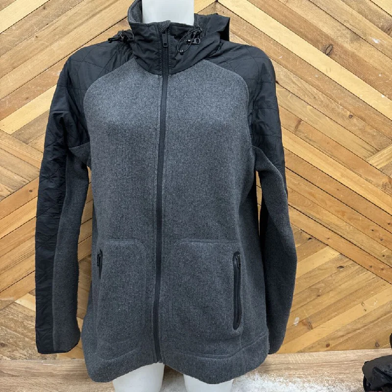 Burton - Women's Hybrid Fleece Jacket - MSRP comp $170: Grey/Black-women-XL Elasticated Jacket Padded Jacket Insulated Jacket