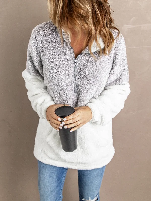 Cozy and Warm Sherpa Jacket Ribbed Jacket Pleated Jacket Ruffled Jacket
