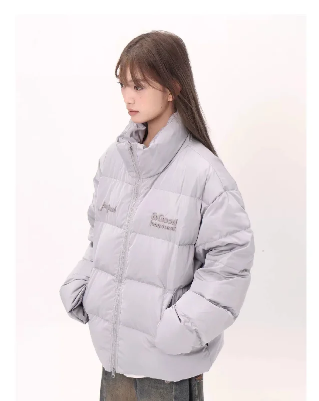 Dual Zippered Puffer Jacket Jacket Blazer Coat