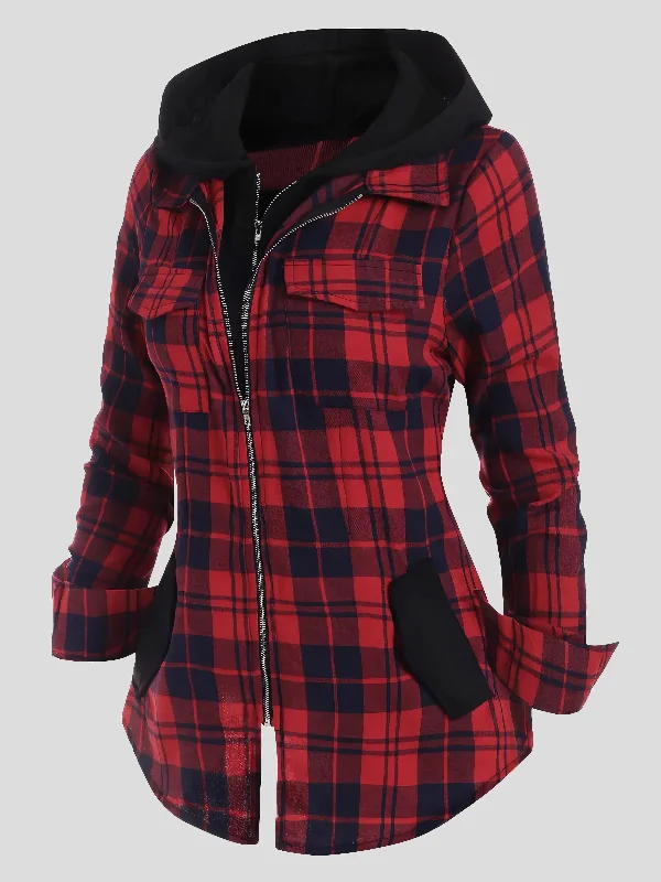 Green and Yellow Plaid Button-Up Shirt Jacket Cotton Jacket Linen Jacket Terry Jacket Green and Yellow Plaid Button-Up Shirt Jacket Cotton Jacket Linen Jacket Terry Jacket