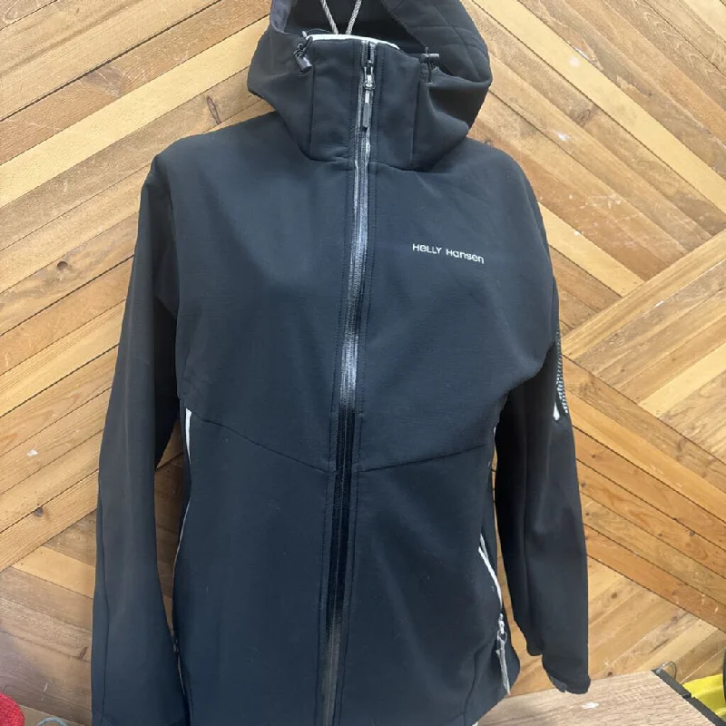 Helly Hansen - Women's Mountain Hooded Shell Jacket - MSRP comp $380: Black -women-XL V-Neck Jacket Boat Neck Jacket Square Neck Jacket