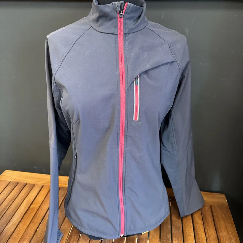 icebreaker GT - Women's Merino Hybrid Softshell Jacket - MSRP $340: Grey/Pink-women-LG Faux Fur Fabric Real Fur Fabric Shearling Fabric