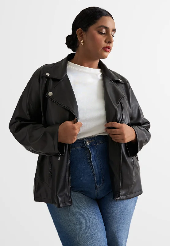 Linet Plus Size Biker Pleather Jacket Faux Fur Fabric Real Fur Fabric Shearling Fabric Linet Plus Size Biker Pleather Jacket Faux Fur Fabric Real Fur Fabric Shearling Fabric