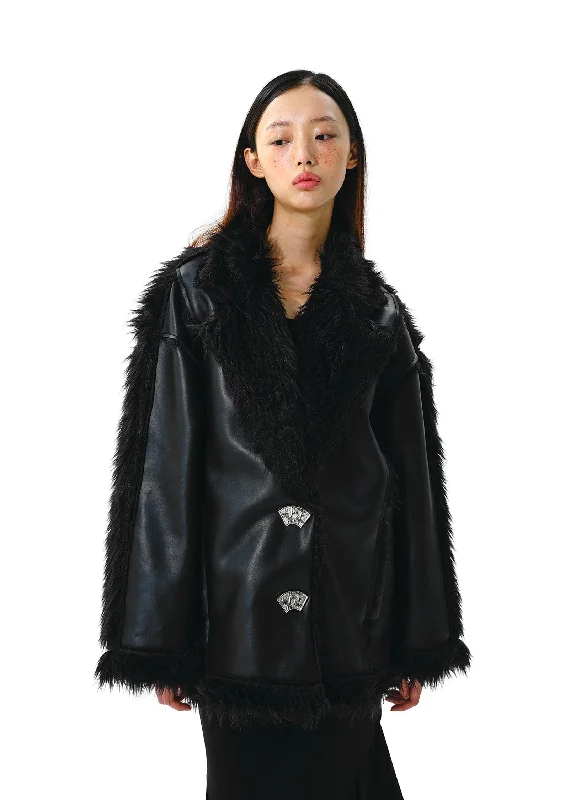 Luxurious Faux Fur Trimmed Blazer Jacket Lace Jacket Ribbed Jacket Sequined Jacket