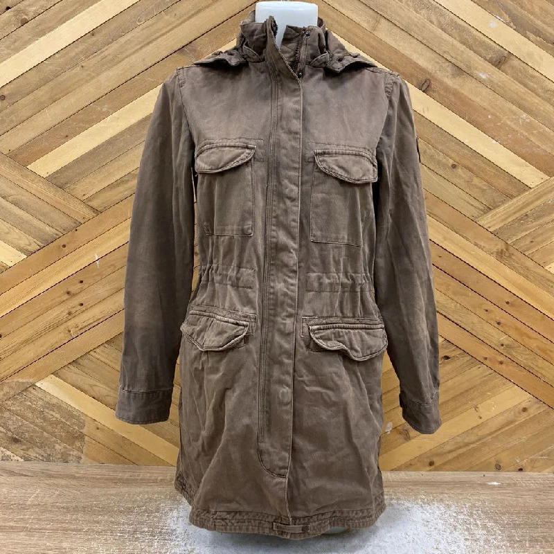 Roots - Women's Jacket - MSRP comp $108: Brown-women-XS Satin Fabric Silk Fabric Chiffon Fabric