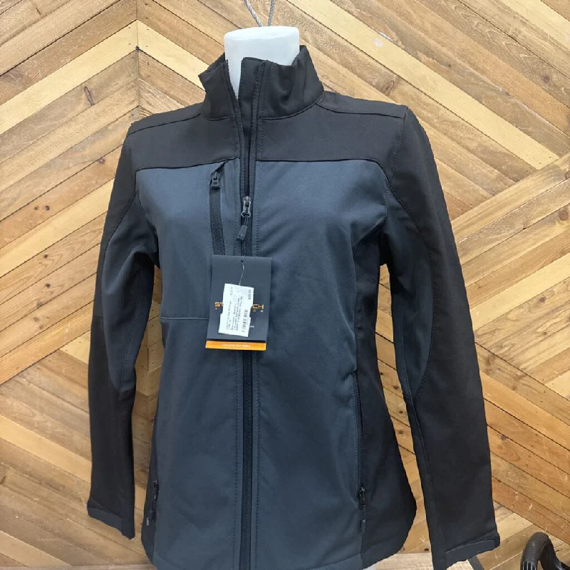 Stormtech - Women's Cascades Softshell Jacket - MSRP $130: Black / Grey-women-MD Wool Jacket Cashmere Jacket Tweed Jacket