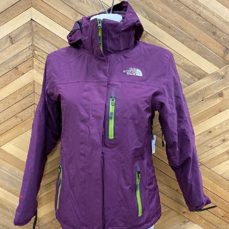 The North Face - Summit Series Alpha Jacket - MSRP compared $389: Purple/Green-women-SM Nylon Fabric Polyester Fabric Spandex Fabric