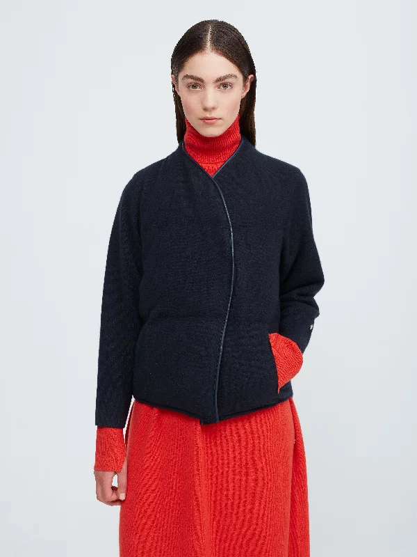 Top-to-Top Cashmere Down Jacket - Dark Navy Denim Jacket Leather Jacket Suede Jacket Top-to-Top Cashmere Down Jacket - Dark Navy Denim Jacket Leather Jacket Suede Jacket