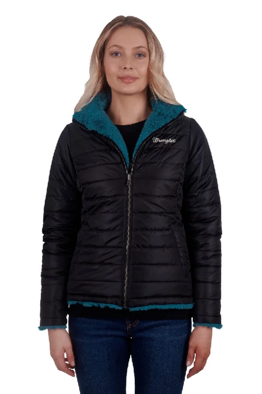 WRANGLER WOMENS MONTANA REVERSIBLE JACKET BLACK V-Neck Jacket Boat Neck Jacket Square Neck Jacket WRANGLER WOMENS MONTANA REVERSIBLE JACKET BLACK V-Neck Jacket Boat Neck Jacket Square Neck Jacket