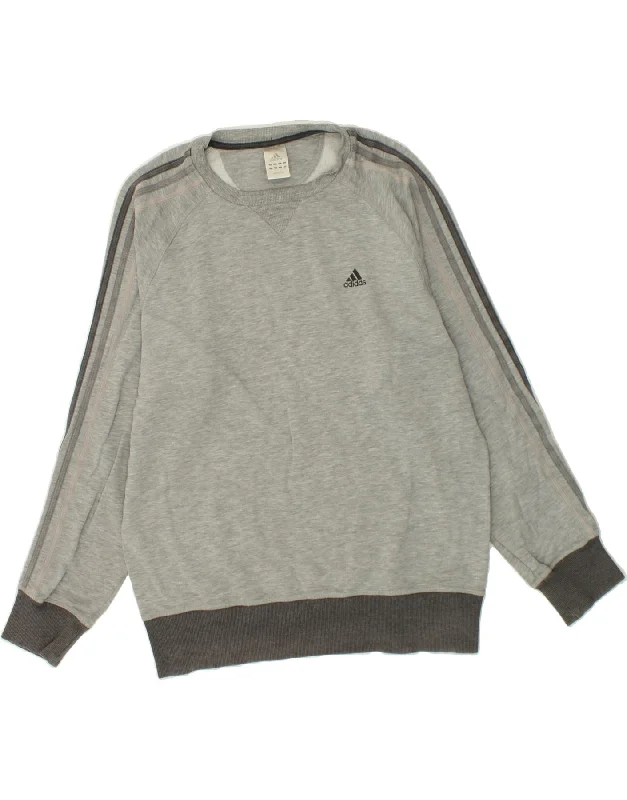 ADIDAS Mens Sweatshirt Jumper Large Grey Cotton Hoodie with Tied Waist Feminine Flattering ADIDAS Mens Sweatshirt Jumper Large Grey Cotton Hoodie with Tied Waist Feminine Flattering