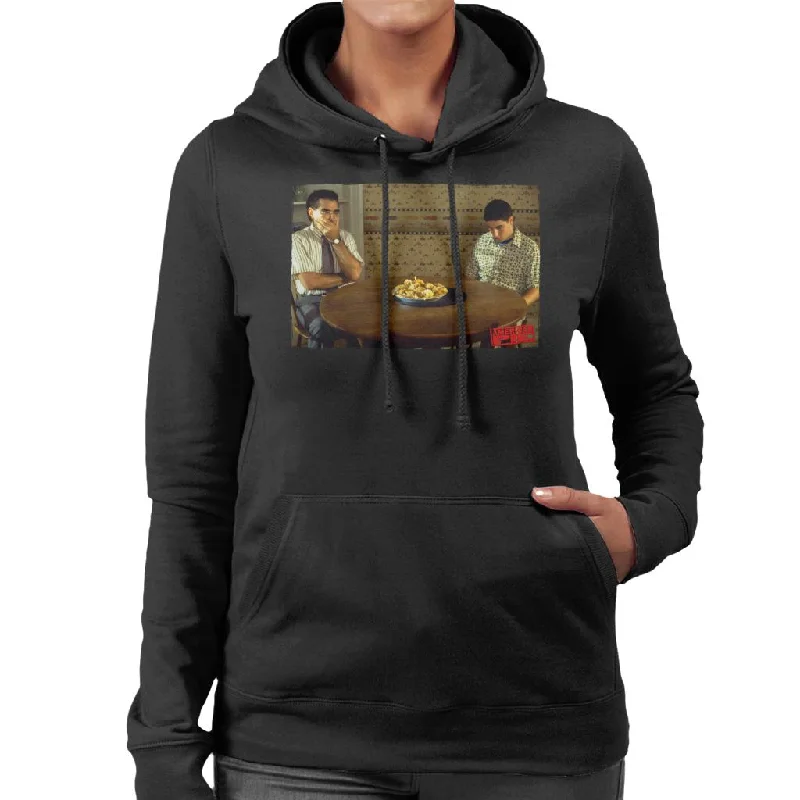 American Pie On The Table Women's Hooded Sweatshirt Hoodie with Fur Luxurious Winter