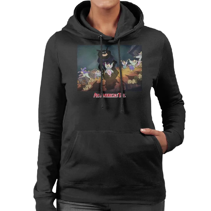 An American Tail Cossack Cats Looming Women's Hooded Sweatshirt Hoodie with Slim Fit Tailored Modern