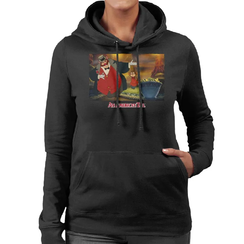 An American Tail Honest John And Fieval Eating Cheese Women's Hooded Sweatshirt Hoodie with Full-Zip Functional Layering