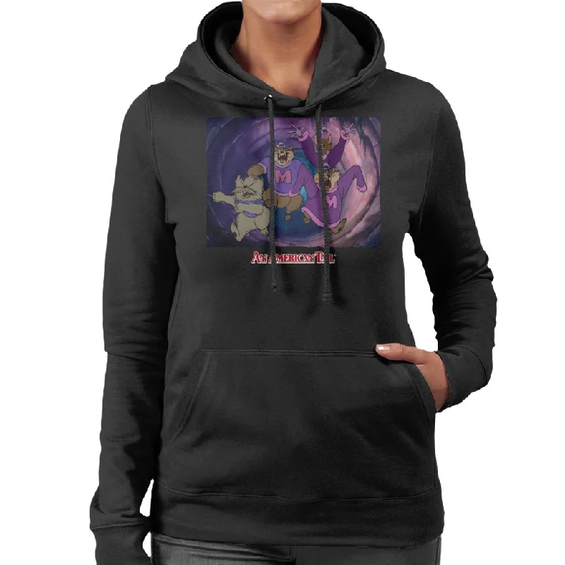 An American Tail Mott Street Maulers Women's Hooded Sweatshirt Hoodie with Elastic Cuffs Stretchable Comfortable