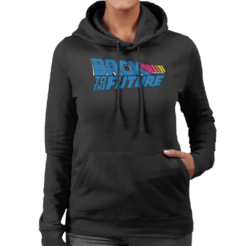 Back to the Future Stripped Arrow Women's Hooded Sweatshirt Hoodie with Logo Branding Identity