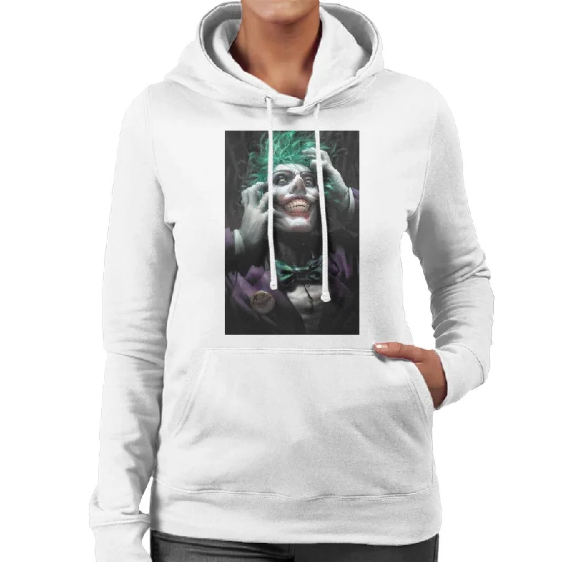 Batman Halloween Joker Dceased Madness Women's Hooded Sweatshirt Hoodie with Rolled Sleeves Casual Relaxed