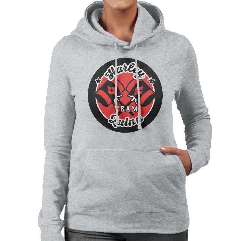 Batman Sports Harley Quinn Team Women's Hooded Sweatshirt Hoodie with Full-Zip Functional Layering