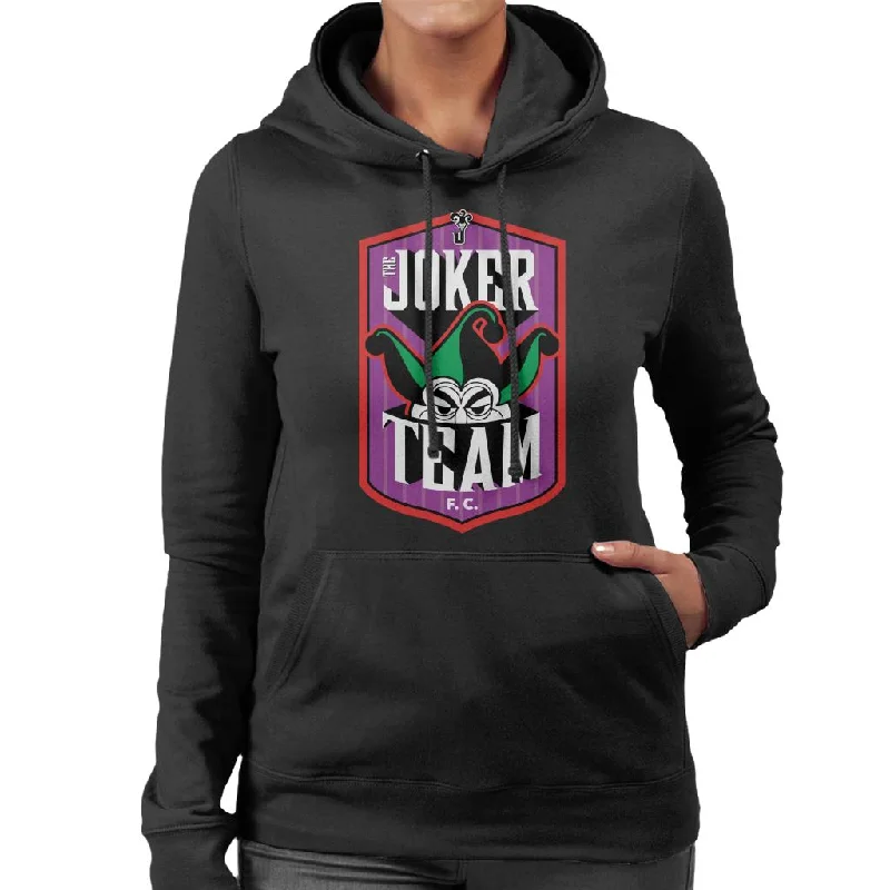 Batman Sports The Joker FC Team Women's Hooded Sweatshirt Hoodie with High-Low Hem Asymmetrical Trendy