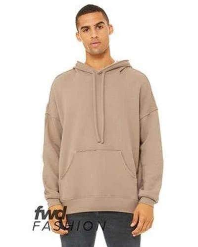 Bella + Canvas 3742C Fwd Fashion Unisex Raw Seam Hooded Sweatshirt - Tan Hoodie with Distressed Vintage Worn Bella + Canvas 3742C Fwd Fashion Unisex Raw Seam Hooded Sweatshirt - Tan Hoodie with Distressed Vintage Worn