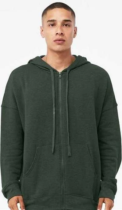 Bella + Canvas 3759 Unisex Sponge Fleece DTM Full-Zip Hoodie - Heather Forest Hoodie with Crew Neck Simple Timeless Bella + Canvas 3759 Unisex Sponge Fleece DTM Full-Zip Hoodie - Heather Forest Hoodie with Crew Neck Simple Timeless