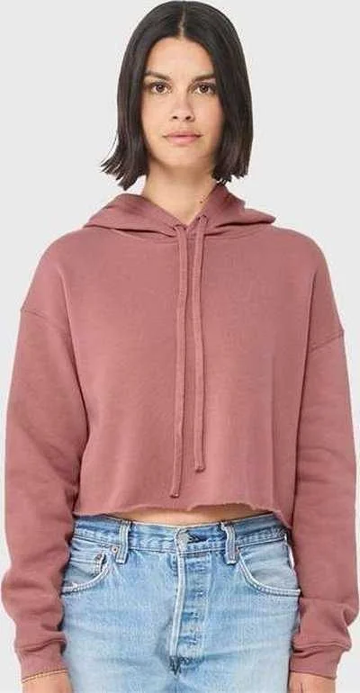 Bella + Canvas 7502 Women's Crop Fleece Hoodie - Mauve Hooded Sweatshirt Casual Wear Street Style Bella + Canvas 7502 Women's Crop Fleece Hoodie - Mauve Hooded Sweatshirt Casual Wear Street Style