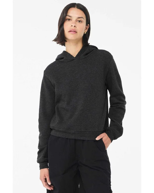 Bella + Canvas 7519 Women's Classic Hoodie - Dark Gray Heather Hoodie with Drawstring Waist Adjustable Fitted Bella + Canvas 7519 Women's Classic Hoodie - Dark Gray Heather Hoodie with Drawstring Waist Adjustable Fitted