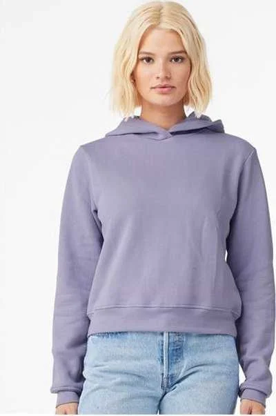 Bella + Canvas 7519 Women's Classic Hoodie - Dark Lavender Hoodie with Belted Waist Structured Tailored Bella + Canvas 7519 Women's Classic Hoodie - Dark Lavender Hoodie with Belted Waist Structured Tailored