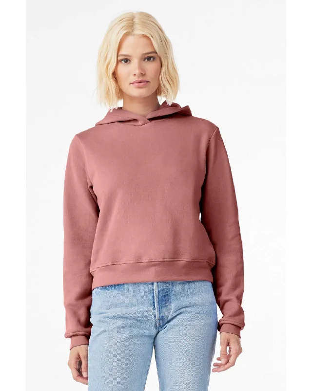 Bella + Canvas 7519 Women's Classic Hoodie - Mauve Hoodie with High-Low Hem Asymmetrical Trendy Bella + Canvas 7519 Women's Classic Hoodie - Mauve Hoodie with High-Low Hem Asymmetrical Trendy