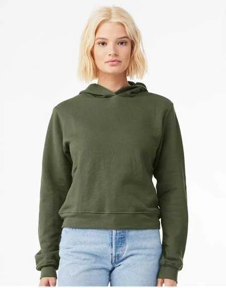 Bella + Canvas 7519 Women's Classic Hoodie - Military Green Hoodie with Slit Hem Functional Movement Bella + Canvas 7519 Women's Classic Hoodie - Military Green Hoodie with Slit Hem Functional Movement