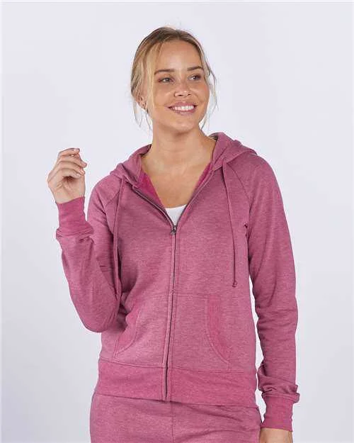 Boxercraft BW5201 Women's Dream Fleece Full-Zip Hooded Sweatshirt - Orchid Heather Hoodie with Relaxed Fit Easy Casual Boxercraft BW5201 Women's Dream Fleece Full-Zip Hooded Sweatshirt - Orchid Heather Hoodie with Relaxed Fit Easy Casual
