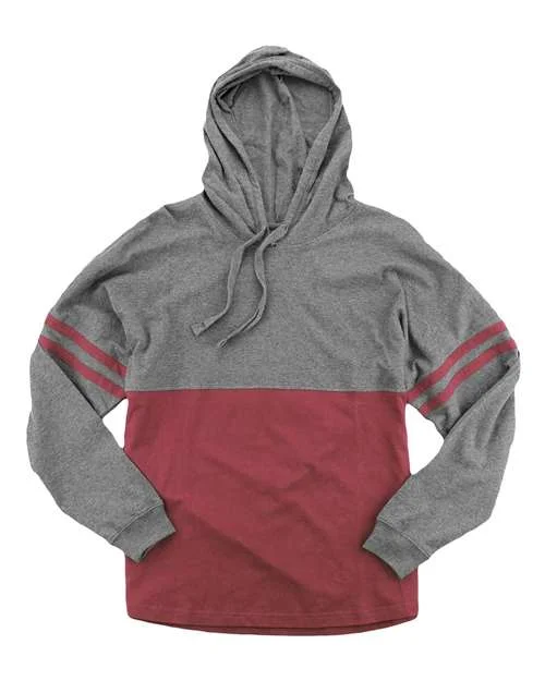 Boxercraft T18 Women's Hooded Pom Pom Jersey - Granite Garnet Hoodie with Full-Zip Functional Layering Boxercraft T18 Women's Hooded Pom Pom Jersey - Granite Garnet Hoodie with Full-Zip Functional Layering