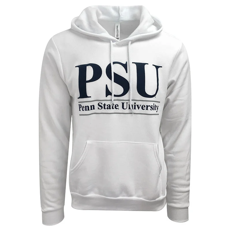 Penn State Unisex Sponge Fleece Hoodie Hoodie with Button Placket Classic Preppy