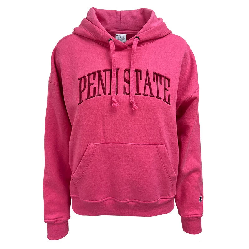 Champion Ladies Embroidered Penn State Hoodie Hoodie with Typography Text Message