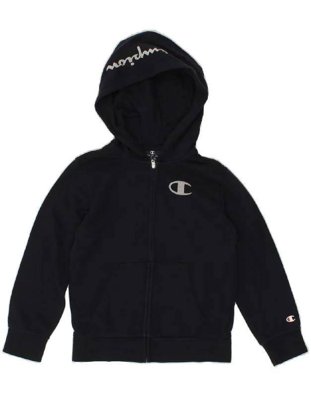 CHAMPION Boys Graphic Zip Hoodie Sweater 7-8 Years Small Navy Blue Hoodie with Toggle Buttons Decorative Unique CHAMPION Boys Graphic Zip Hoodie Sweater 7-8 Years Small Navy Blue Hoodie with Toggle Buttons Decorative Unique