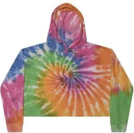 Colortone 8333 Tie-Dyed Crop Hooded Sweatshirt - Eternity Hoodie with Metallic Shiny Futuristic Colortone 8333 Tie-Dyed Crop Hooded Sweatshirt - Eternity Hoodie with Metallic Shiny Futuristic