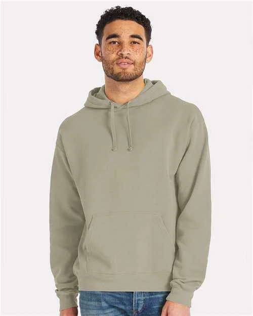 Comfortwash GDH450 Garment Dyed Unisex Hooded Sweatshirt - Faded Fatigue Hoodie with Set-In Sleeves Structured Classic Comfortwash GDH450 Garment Dyed Unisex Hooded Sweatshirt - Faded Fatigue Hoodie with Set-In Sleeves Structured Classic