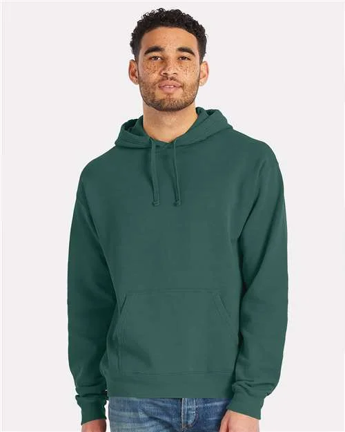 Comfortwash GDH450 Garment Dyed Unisex Hooded Sweatshirt - Field Green Hoodie with Elastic Cuffs Stretchable Comfortable Comfortwash GDH450 Garment Dyed Unisex Hooded Sweatshirt - Field Green Hoodie with Elastic Cuffs Stretchable Comfortable