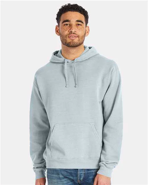 Comfortwash GDH450 Garment Dyed Unisex Hooded Sweatshirt - Soothing Blue Hoodie with Exposed Zipper Edgy Industrial Comfortwash GDH450 Garment Dyed Unisex Hooded Sweatshirt - Soothing Blue Hoodie with Exposed Zipper Edgy Industrial