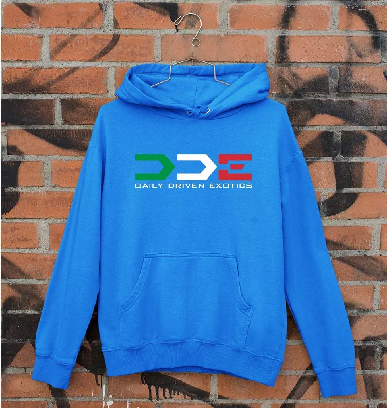 Daily Driven Exotics (DDE) Unisex Hoodie for Men/Women Hoodie with Typography Text Message